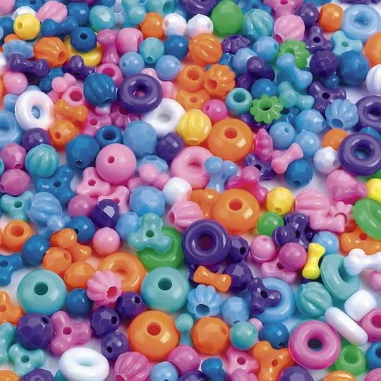 S&#x26;S&#xAE; Worldwide Bright Color Plastic Assorted Mix Beads